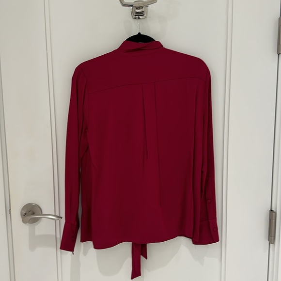 Zara raspberry tied blouse. Size Medium. NWOT. - Picture 4 of 6